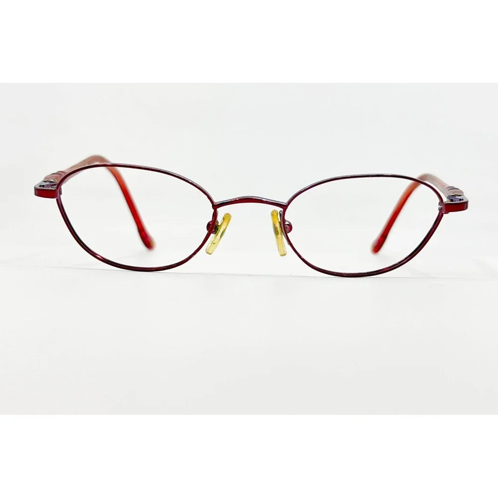 Tura Eyeglasses Womens Burgundy Metal Oval Frames 48-19-135 43755